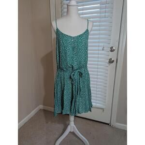 Dress Forum Green And White Fit N Flair Pleated Midi Dress NWT Large